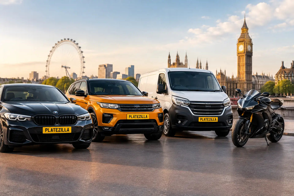 Number Plates London for Every Vehicle Type – PlateZilla