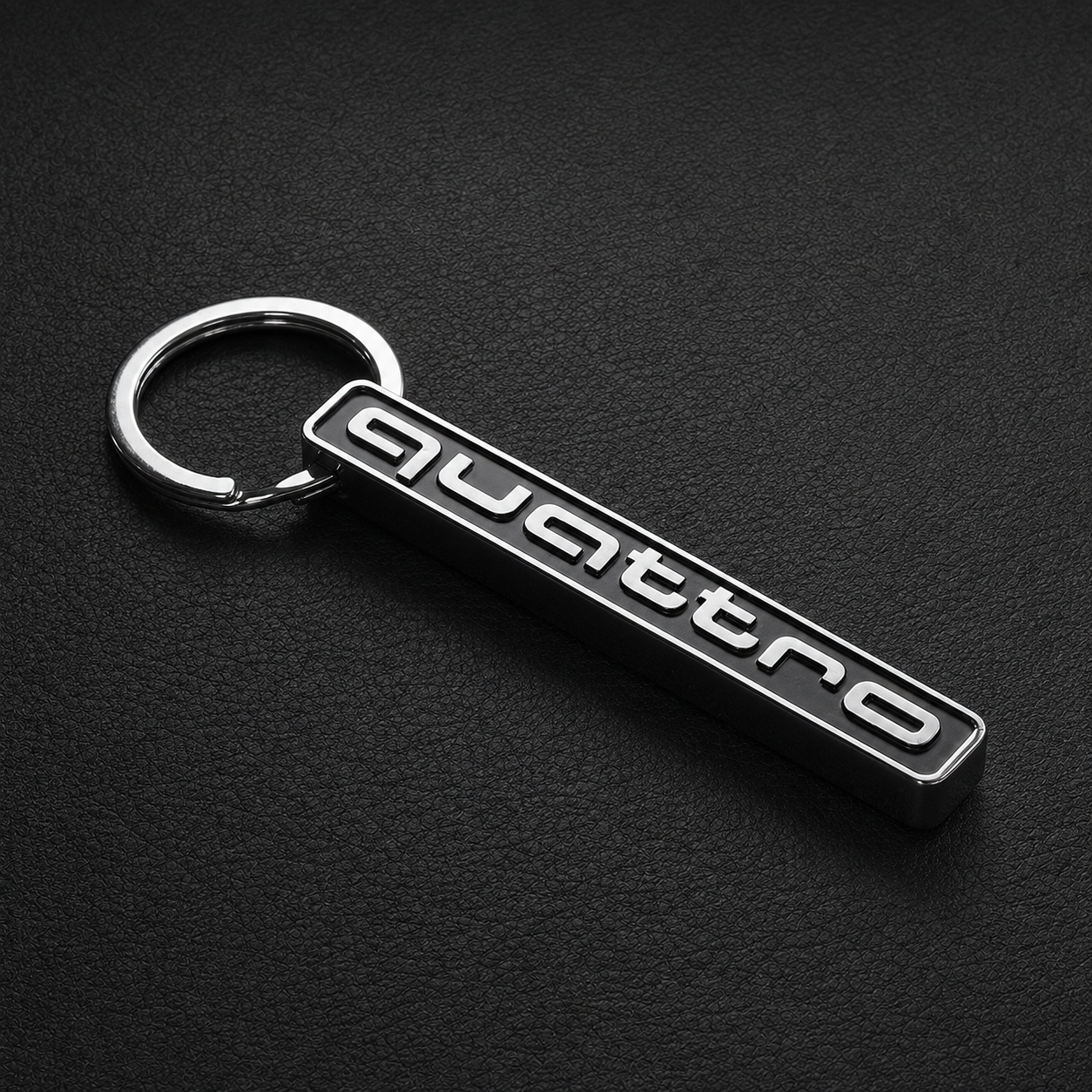 Audi Quattro Chrome Metal Keyring