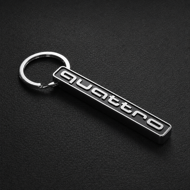 Audi Quattro Chrome Metal Keyring