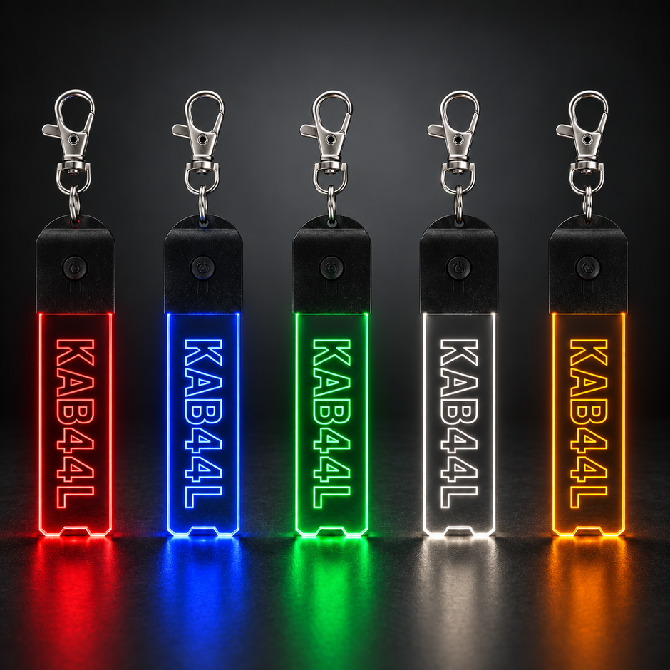 Personalised LED Number Plate Keyring