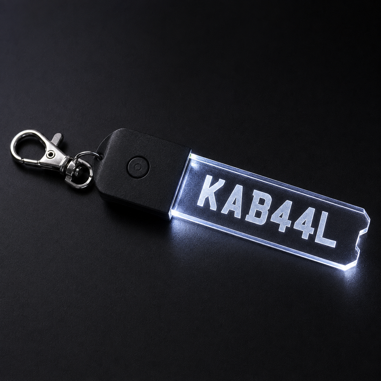 Personalised LED Number Plate Keyring