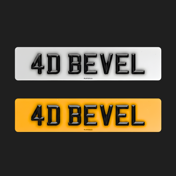 BEVEL GLOSS 4D NUMBER PLATES