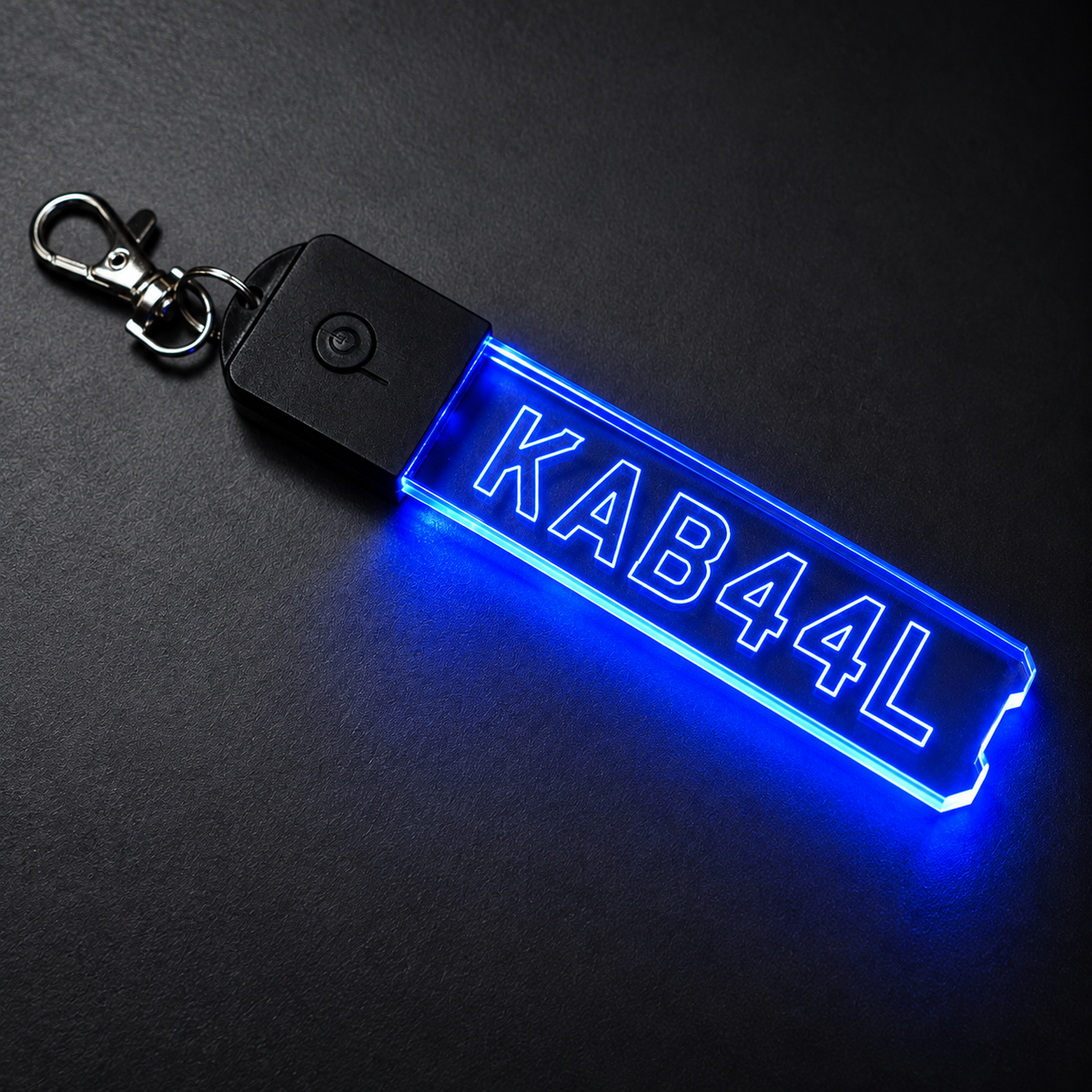 Personalised LED Number Plate Keyring
