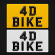 4D GLOSS BEVEL BIKE PLATE