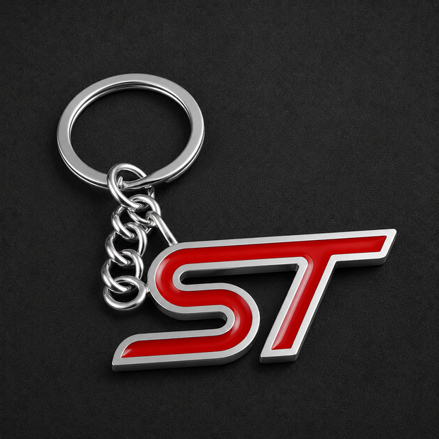 Ford ST Chrome Enamel Keyring