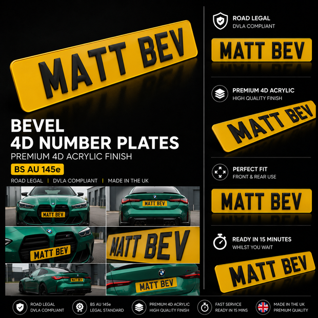 4D MATT BEVEL PLATES