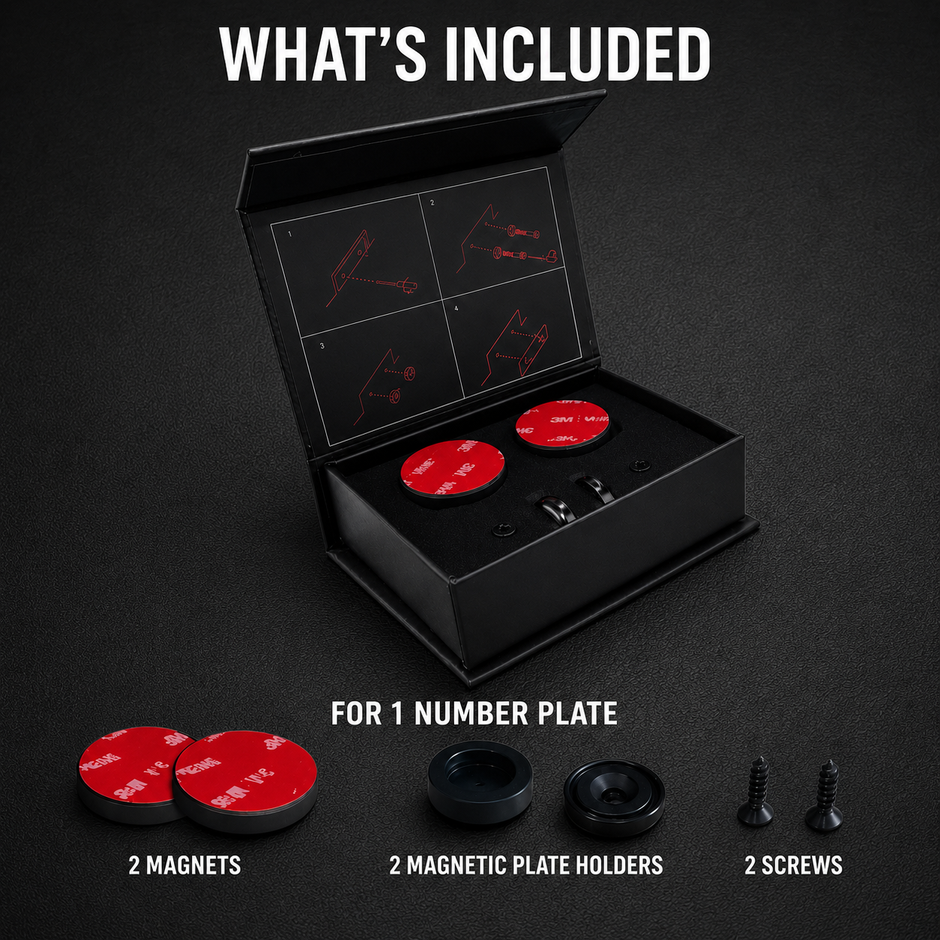 PLATEZILLA MAGNETIC REMOVABLE NUMBER PLATE KIT
