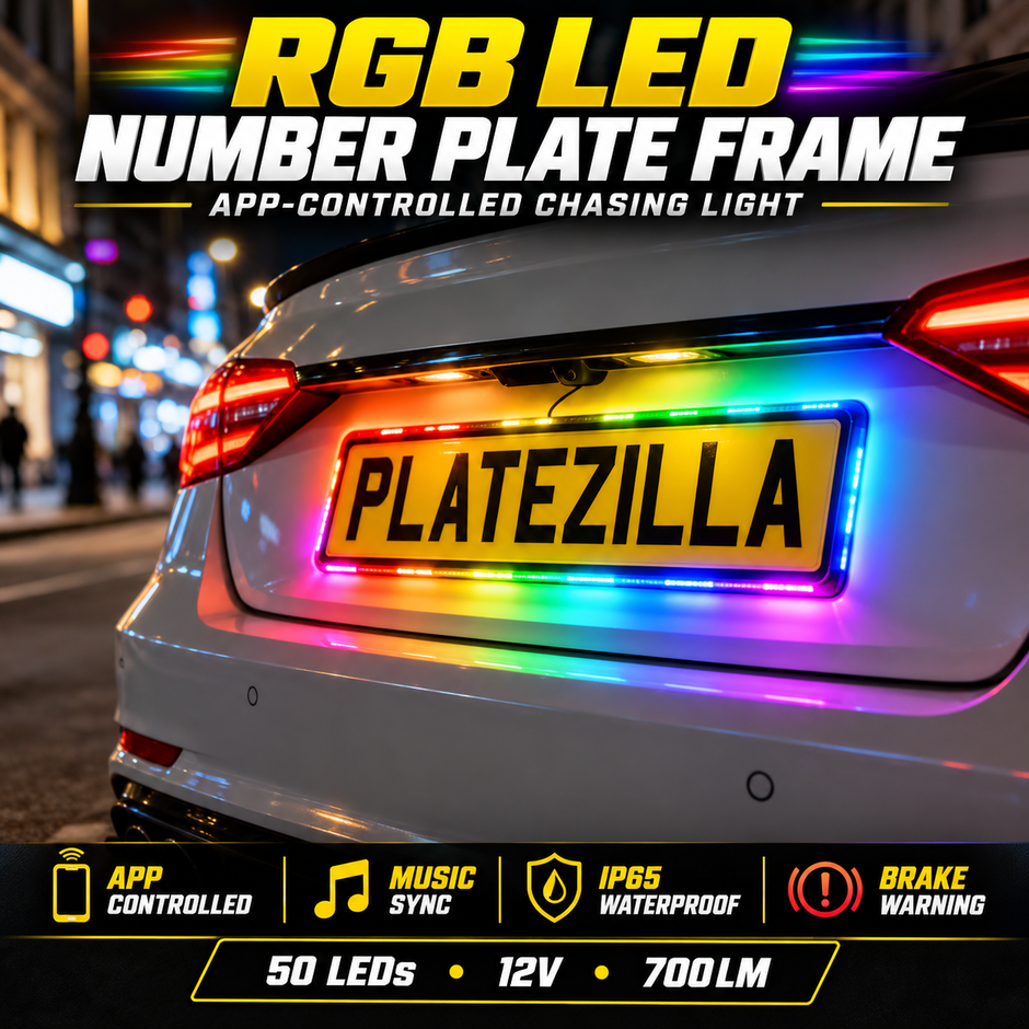 LED COLOUR CHANGING NUMBER PLATE SURROUND