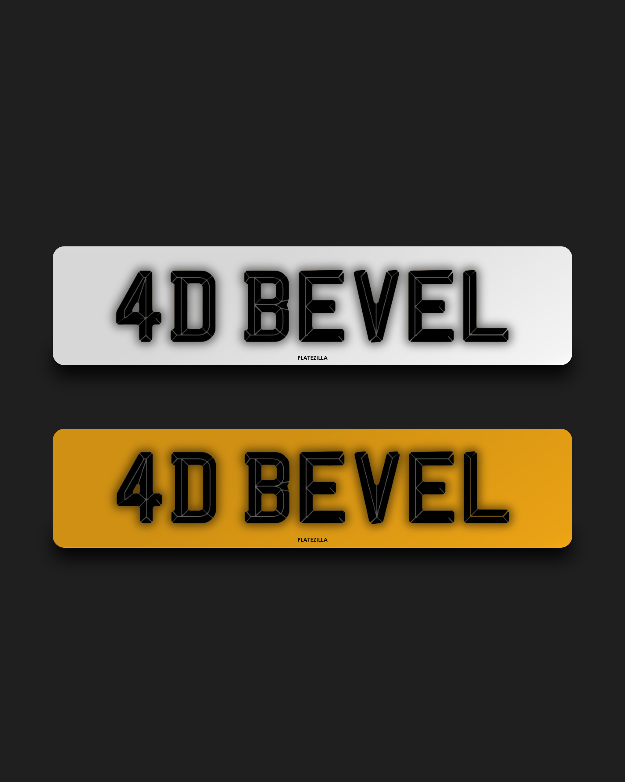 4D MATT BEVEL PLATES