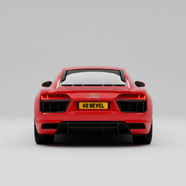 BEVEL MATT 4D NUMBER PLATES