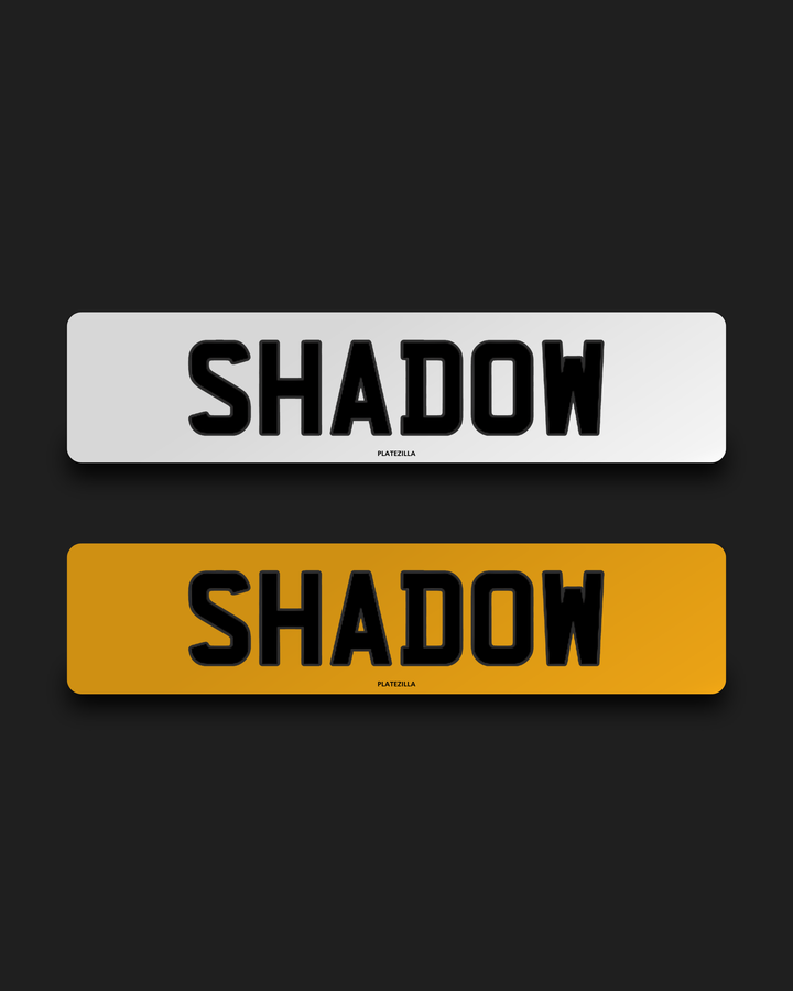 4D Shadow Number Plates