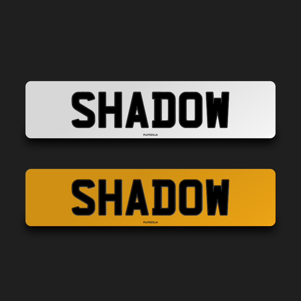 4D Shadow Number Plates