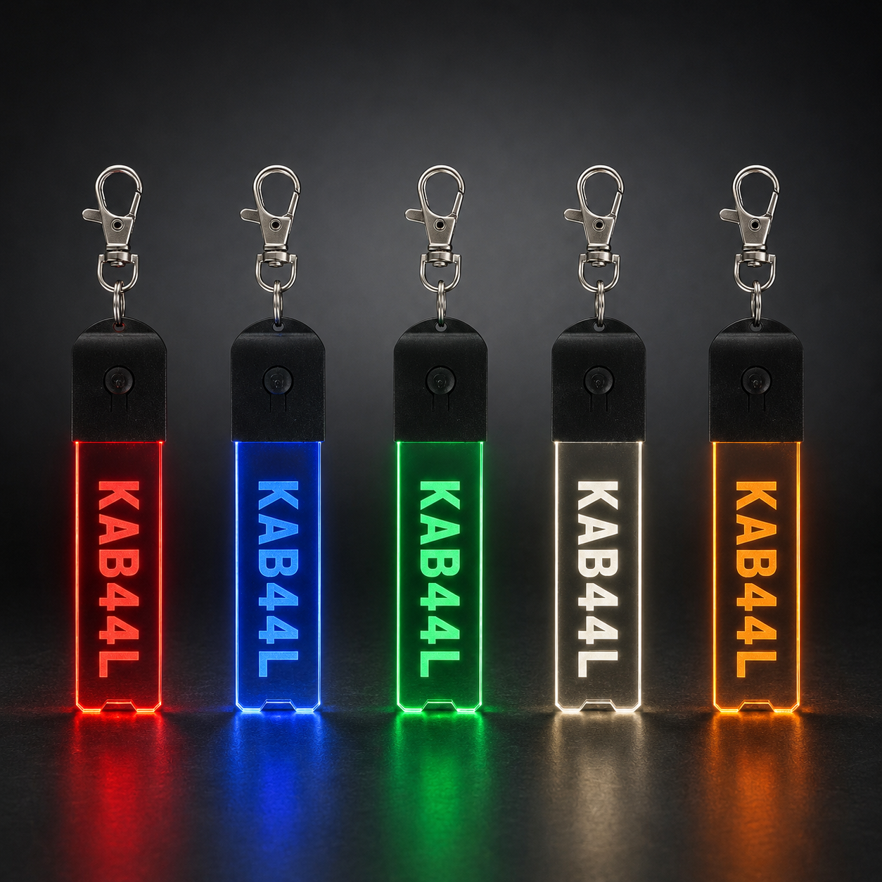 Personalised LED Number Plate Keyring