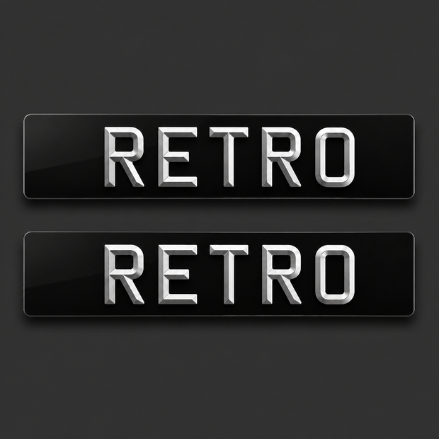4D RETRO MATT BEVEL PLATES RETRO