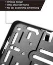 PLEXICLICK® PRO - Number Plate Holder for Cars - Invisible Look - Black - Universal License Plate Holder