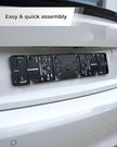 PLEXICLICK® PRO - Number Plate Holder for Cars - Invisible Look - Black - Universal License Plate Holder