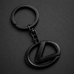Lexus black edition logo keyring in gloss black metal