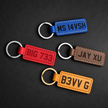 LEATHER NUMBER PLATE KEYRING