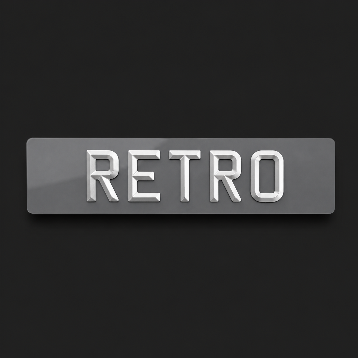4D RETRO MATT BEVEL PLATES RETRO