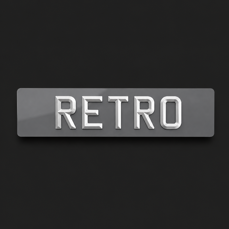 4D RETRO MATT BEVEL PLATES RETRO