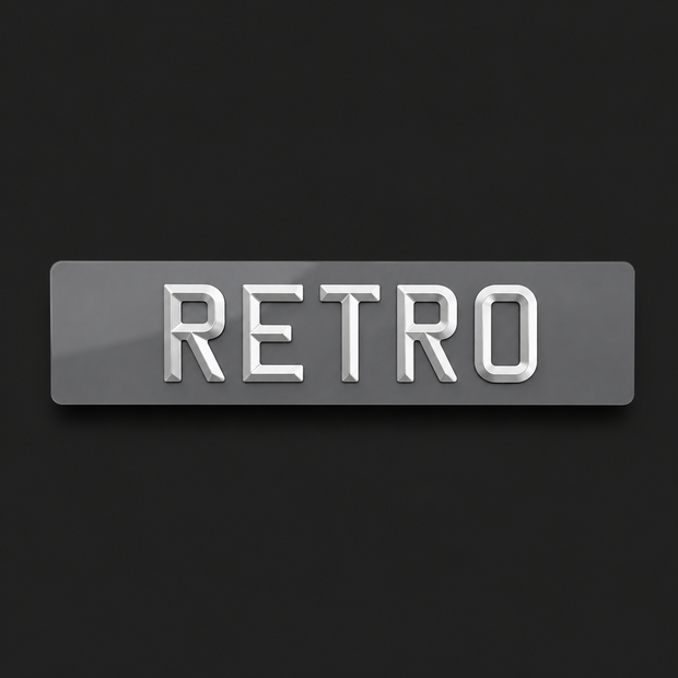 4D RETRO MATT BEVEL PLATES RETRO