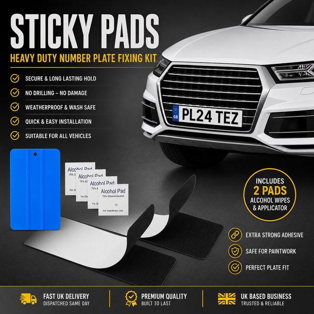 NUMBER PLATE VELCRO REMOVAL KIT