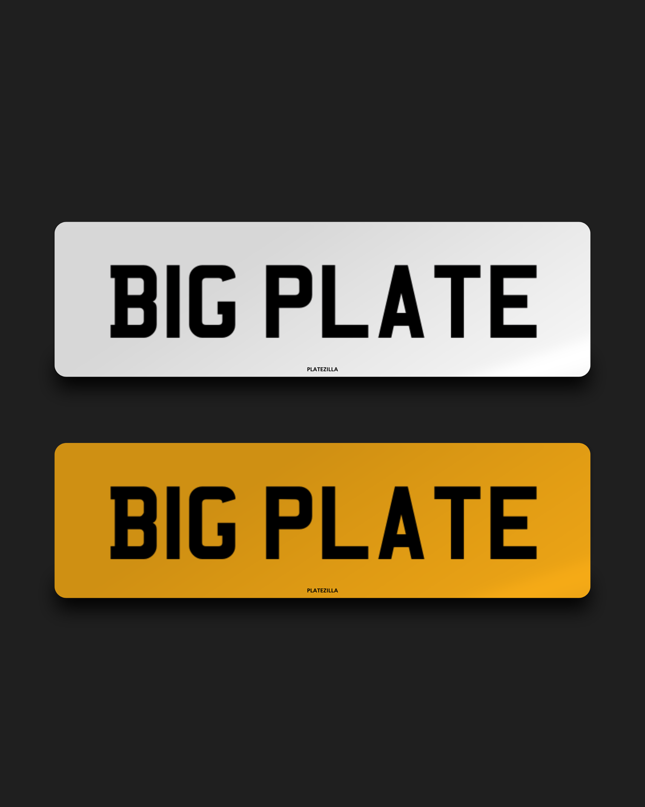 Range Back Plate Oversize Rear Plate - For Range Rover | Plate Zilla – PlateZilla