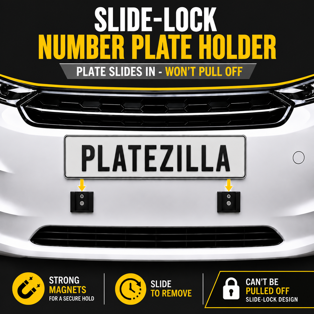 MAGNETIC SECURE CLIP PLATE HOLDERS