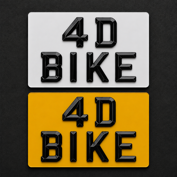 4D GLOSS BEVEL BIKE PLATE