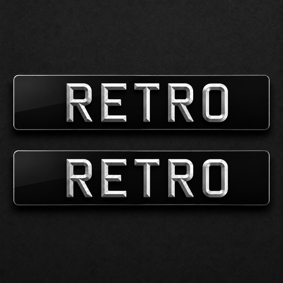 4D RETRO MATT BEVEL PLATES RETRO