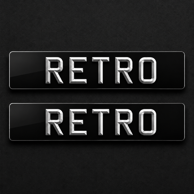4D RETRO MATT BEVEL PLATES RETRO