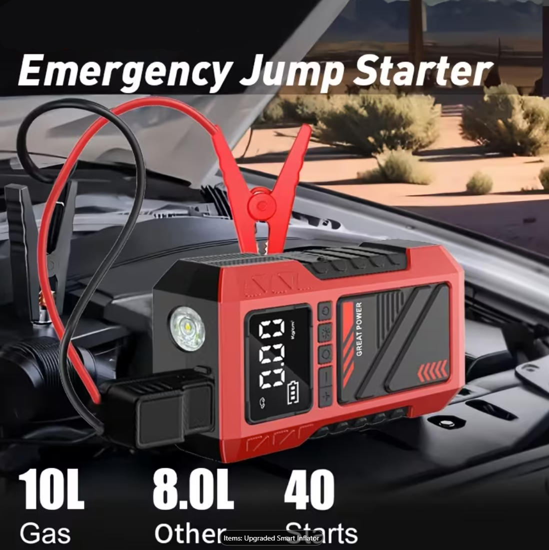 10 in 1 Car Battery Starter Kit