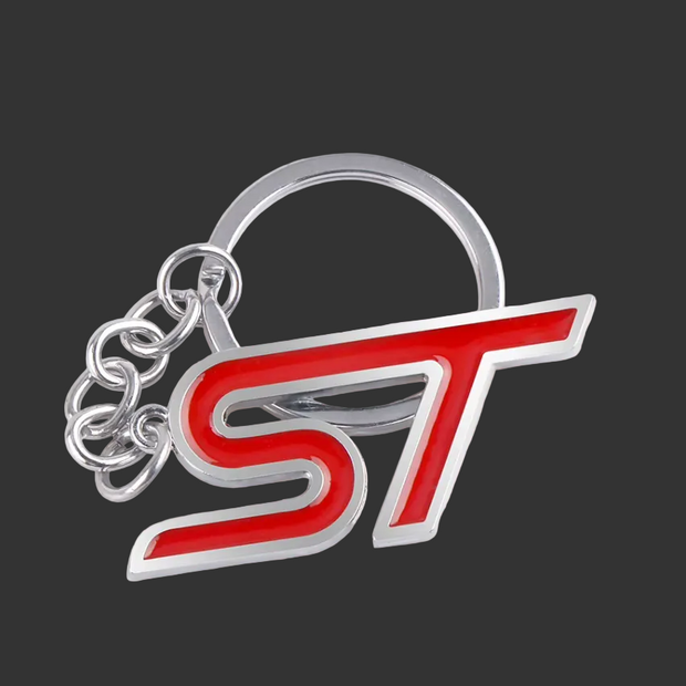 Ford ST chrome red enamel keyring