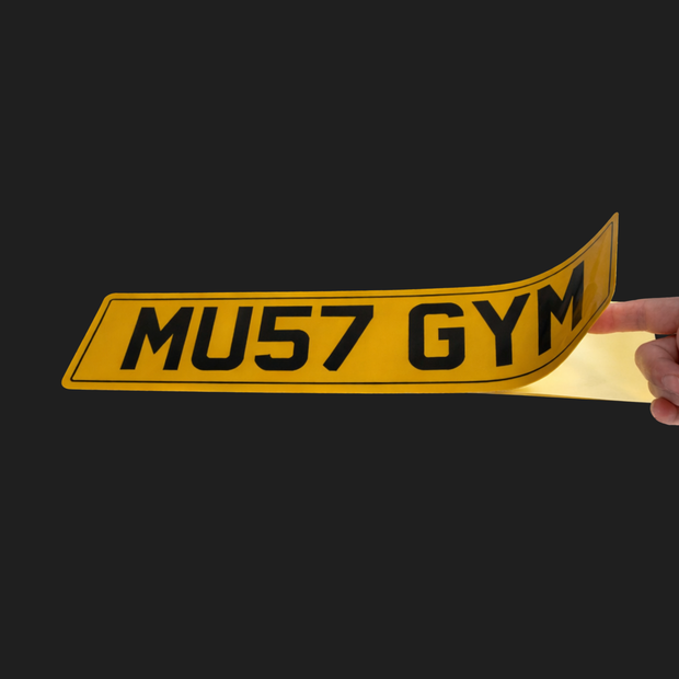 Stick On Number Plates