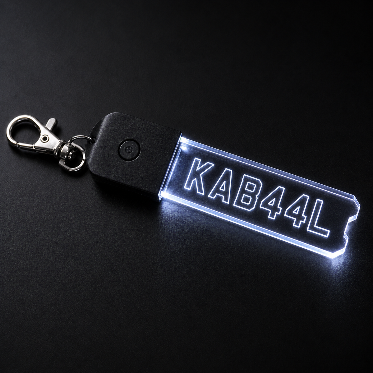 Personalised LED Number Plate Keyring