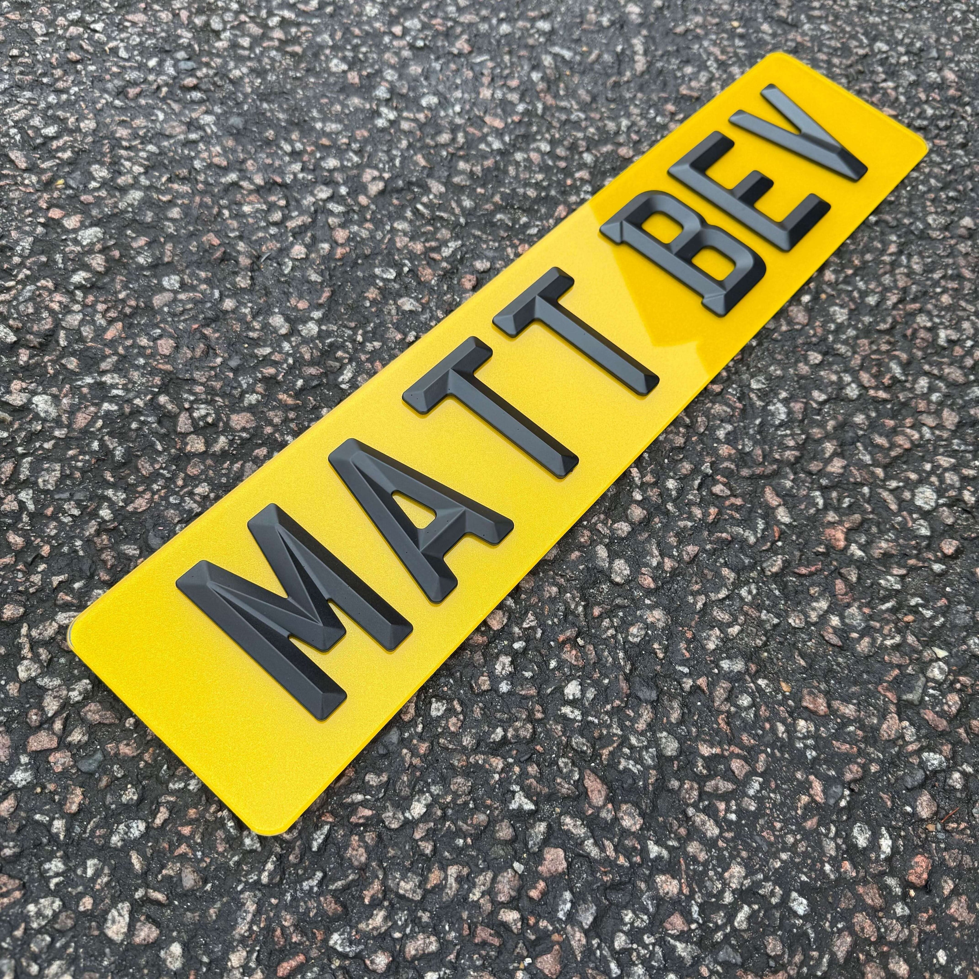 4D MATT BEVEL PLATES