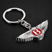 Bentley Winged B Chrome Keyring