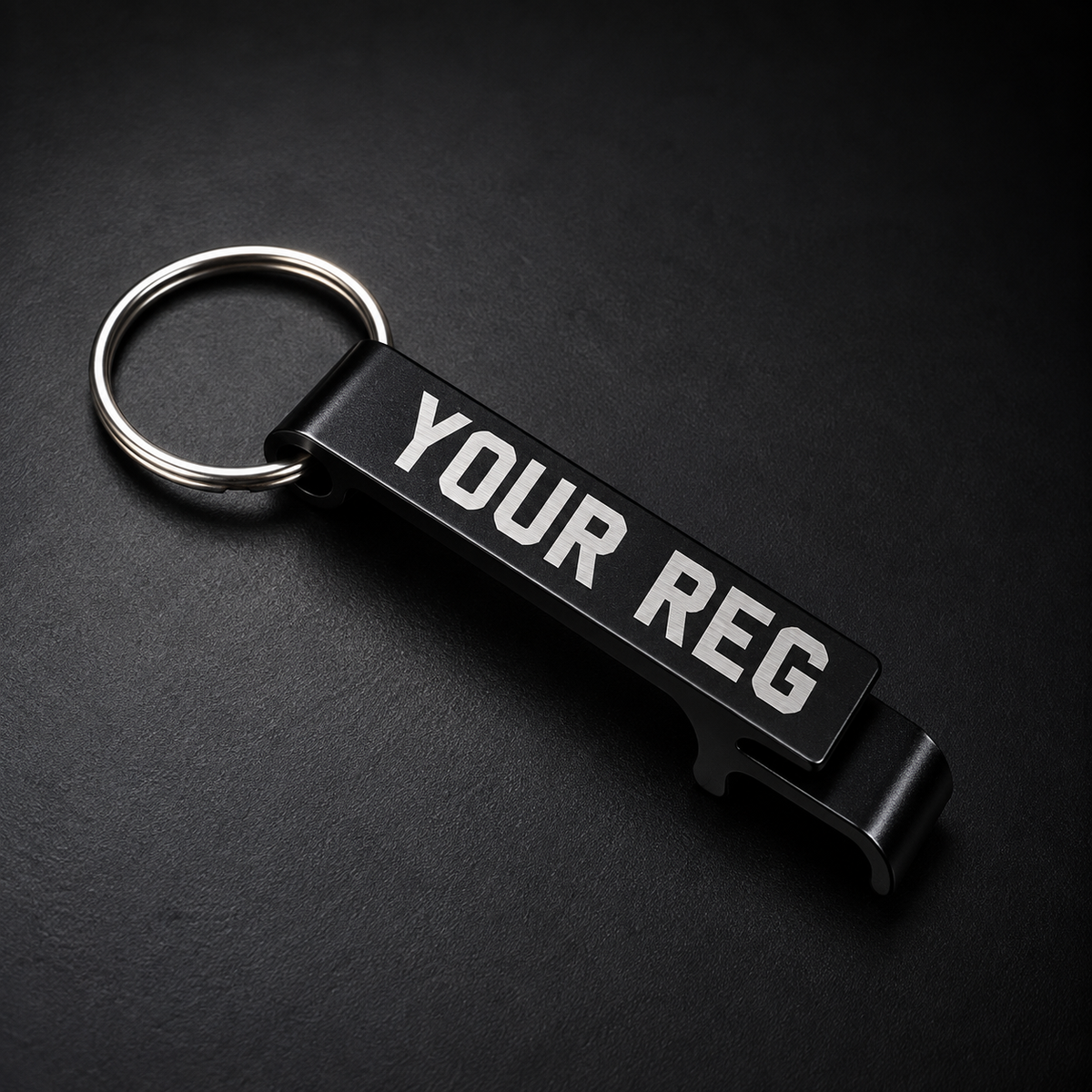 Custom Reg bottle opener keyring