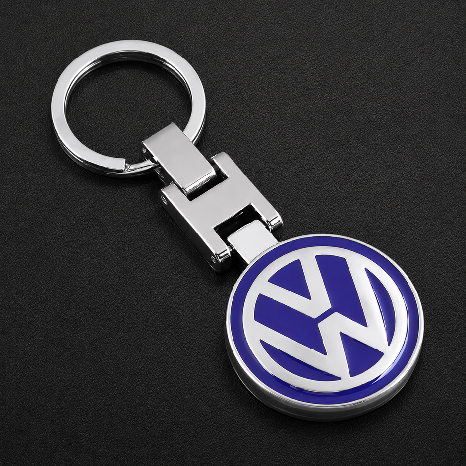Volkswagen VW Chrome Enamel Keyring