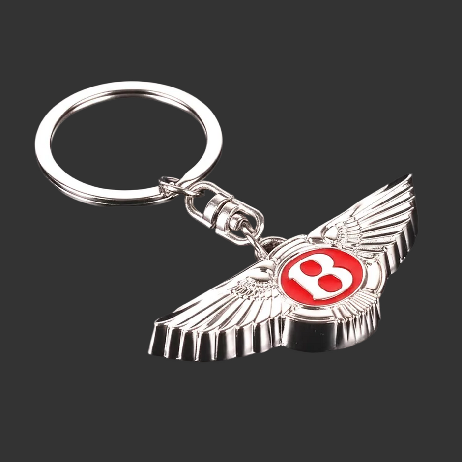 Bentley Winged B Chrome Keyring