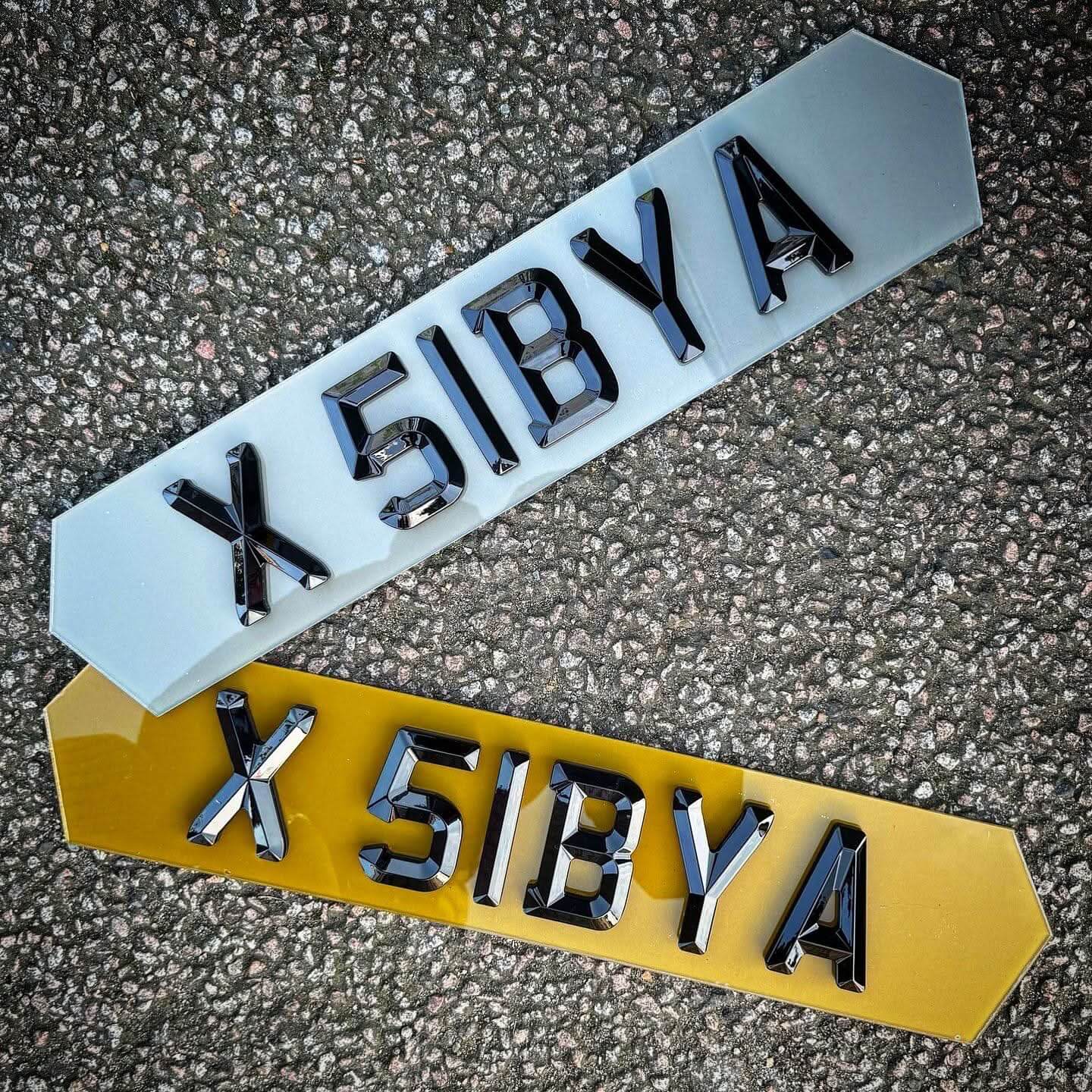 BEVEL GLOSS 4D NUMBER PLATES