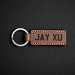 LEATHER NUMBER PLATE KEYRING