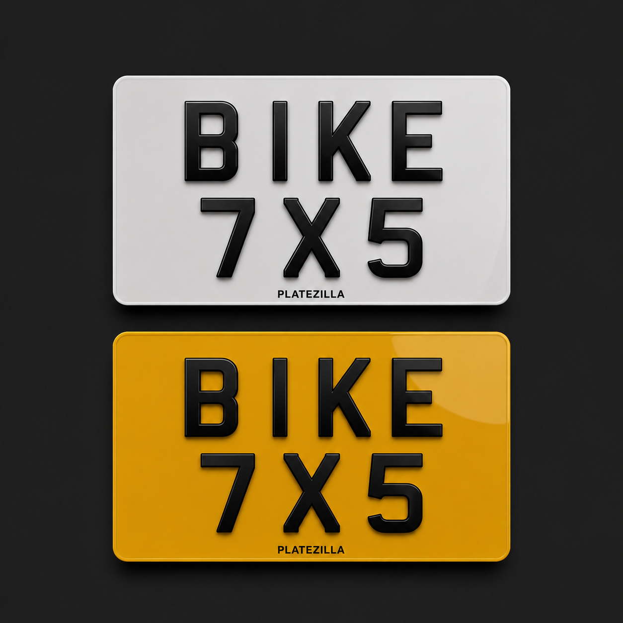 7X5 BIKE PLATES