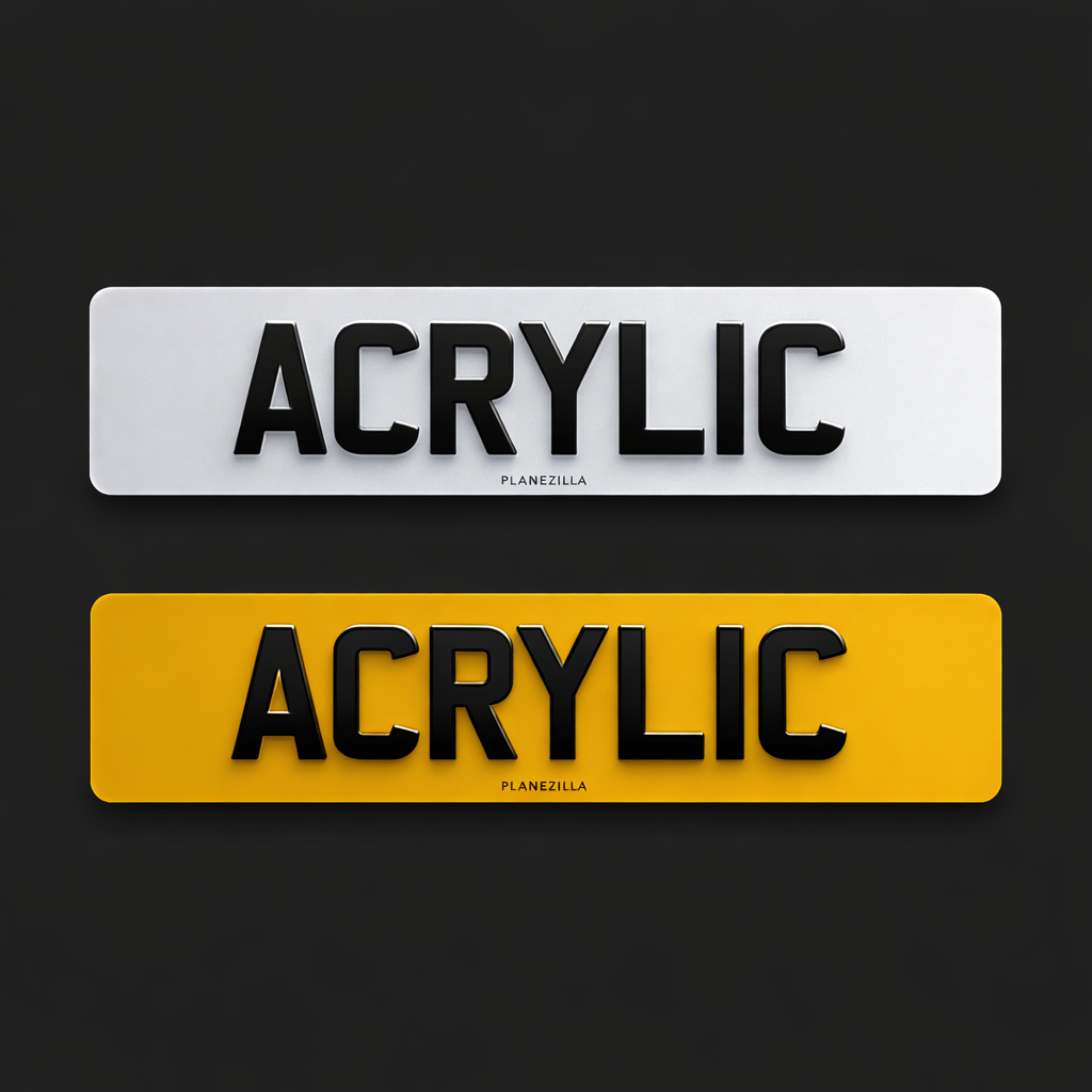 4D Acrylic Number Plates