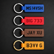 LEATHER NUMBER PLATE KEYRING