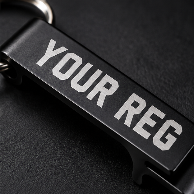 Custom Reg bottle opener keyring