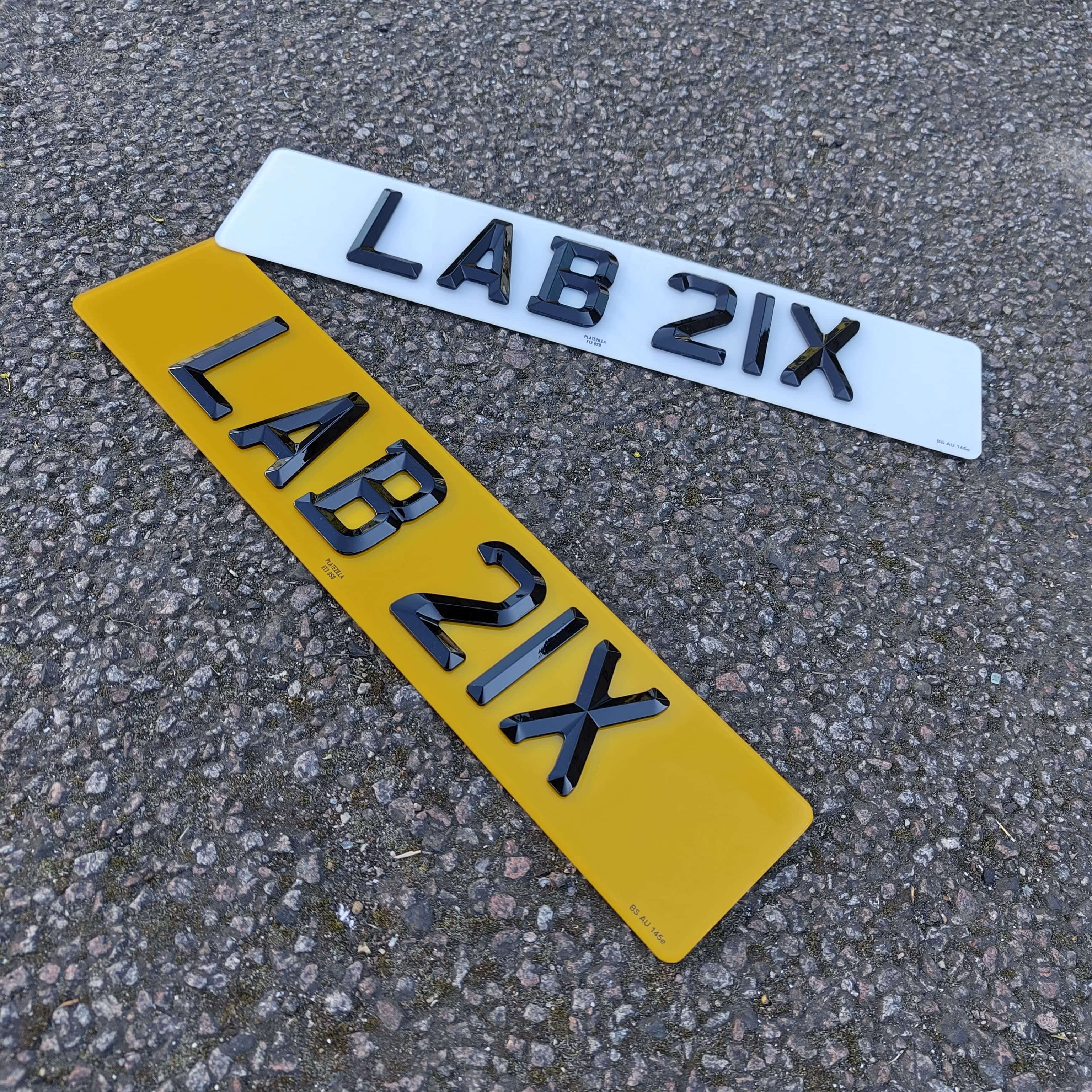 BEVEL GLOSS 4D NUMBER PLATES