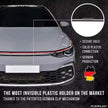 PLEXICLICK® ORIGINAL Number Plate Holder for Cars - Frameless Invisible - Blac