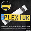 PLEXICLICK® ORIGINAL Number Plate Holder for Cars - Frameless Invisible - Blac