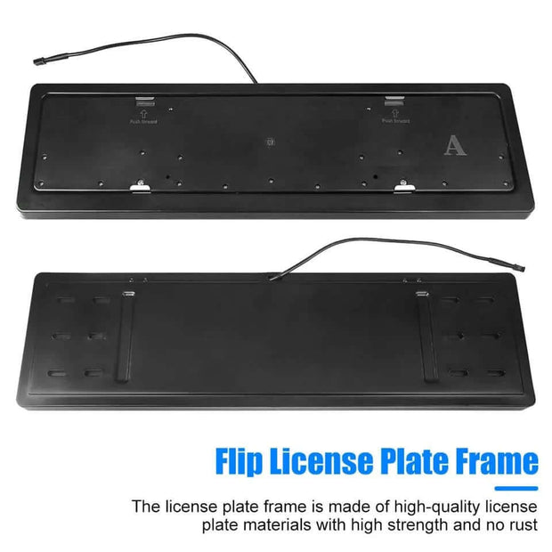 UK Standard Car Plate Frame Front/Rear for Car Shows Track Events Remote Control